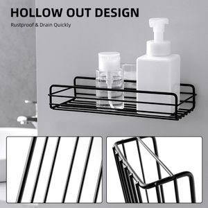1pc Black Free-standing Toilet Paper Holder With Tray, Stand Up Bathroom Tissue  Roll Storage Rack With Space Shelf, Waterproof And Anti-rust
