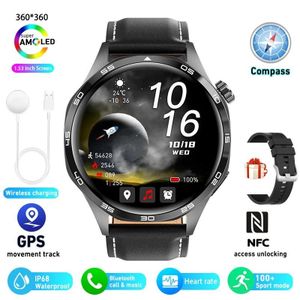 GPS NFC Smart Watch Men 360*360 AMOLED HD Screen Bluetooth Call Men Smartwatch 2025 New