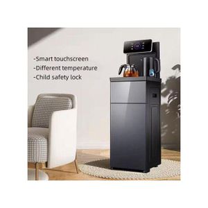 Automatic bottom-loading water dispenser with a smart touch screen and a built-in tea maker