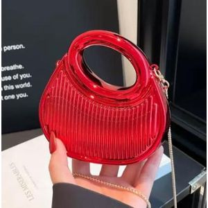 SMALL Ladies Acrylic 003 Dinner Purse- Red