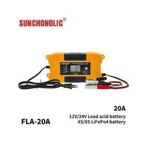 20A 12V/24V Intelligent Pulse Repair Charger lithium battery Activation Function Applicable to lead acid and lifepo4