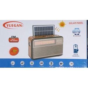 AM/FM SOLAR RADIO With TF Card Slot BLUETOOTH MP3 Player Auxiliary Input LED Light Portable Rechargeable RADIO For Home CAMPING Outdoor Emergency