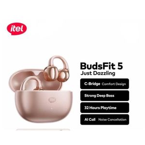 itel Buds Fit 5 – Wireless In-Ear Buds with 32H Playtime AI Noise Cancellation : Rose Gold 
