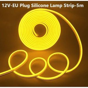 12V Decorative Yellow Light Strip - 5M - With EU
