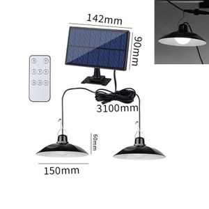 Dual-Light Indoor/Outdoor LED Solar Lighting System Remote-Controlled Setup, Waterproof & Lightning-Proof
