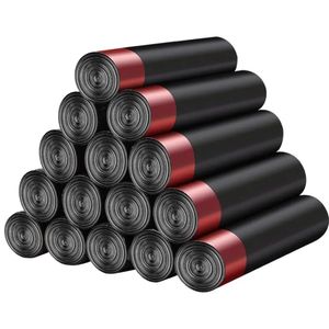 Heavy Duty Black Waste Bin Nylon Bag with Handle - 1Roll/100Pieces