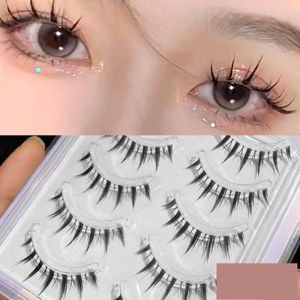 Lash Clusters DIY Eyelash Extension 5 Pairs Fluffy False Eyelash Clusters Kit for Cosplay Wedding Makeup Salon NO5282