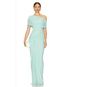 The Mesh-Neckline Bodycon Gown