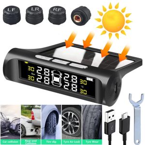 External tire pressure monitoring and display with voice control, featuring 4 external sensors.