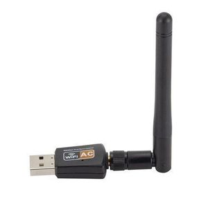 600Mbps Wireless USB WiFi Adapter Dongle 2.4GHz Network LAN Card 802.11ac Standard With Dual Band Usb Adapter Detachable Antenna For Desktop Laptop PC Computer