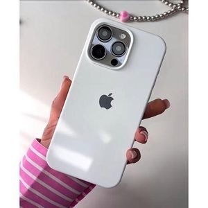 iPhone 14 Pro Max Silicone Phone Case & Pouch With Camera Protection - Scratch Resistance, Shockproof Protective Case - ( White )