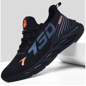 Men's Black Ankle Sneakers - Casual Breathable Boy Slip-On Shoes 