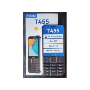 Tecno  T455- 3.0 Inch, Radio, Opera Mini, Battery 2000mAH-Pearl Black