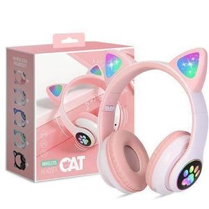 Wireless Foldable Cat-EAR Bluetooth Headphones With High Bass Long Lasting Battery Life Comfortable Headphones 