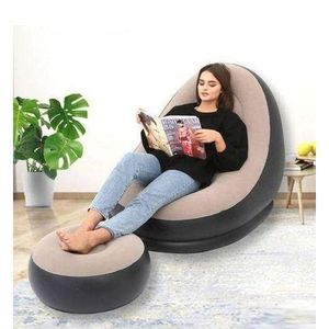 Inflatable Relaxing Sofa Chair + Foot Rest + Manual Pump