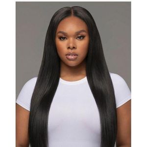 Long Soft Straight Wig With Closure-1b