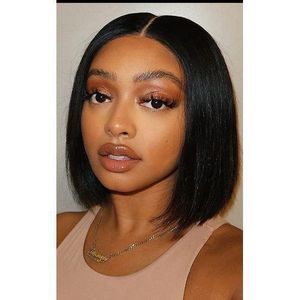 Hair Wig Bob Mid Part Frontal Wig 10"