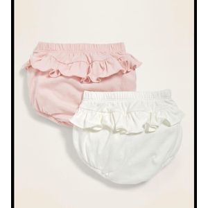 Primark  Baby Girl's 2 Pack Cotton Ruffle pants