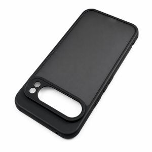 Google Pixel 9pro Silicone Phone Case & Pouch With Camera Protection - Scratch Resistance, Shockproof Protective Case - ( Black )