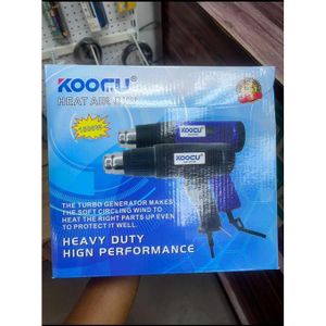 Koocu Koocu, Hot Air Heat Gun - For Shrinking PVC, Crafts, Paint Removal, Industrial Welding etc. Adjustable Heat Setting, Durable Construction, Heat Gun for Crafts. With 1 Nozzle Attachment.
