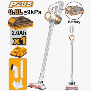 Ingco 20V Cordless Stick Vacuum Cleaner – 120W Lightweight High-Suction with HEPA Filter