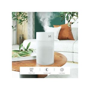 260mL Mist Humidifier Diffuser Portable Colorful Night-white