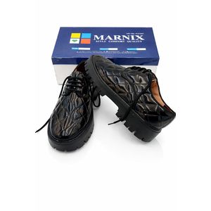 Marni Quilted Patent Lace-Up Shoe.