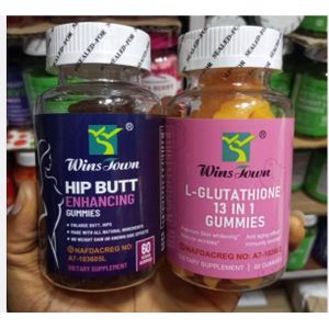 Wins Town 2 in 1 hip and 13 in 1 L Glutathione 60 gummies (2pics)