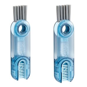 2pcs Multi-Functional Bottle Cap Cleaning Brush with Straw Cleaner – Compact Kitchen Cleaning Tool