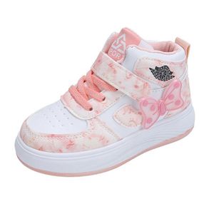 GIRL'S OUTDOOR SNEAKERS-PEACH AND WHITE