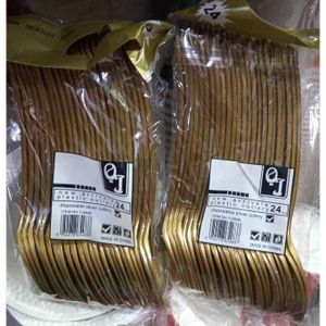 24pcs X 2 (48pcs) Plastic Gold Spoons Parties &Eateries