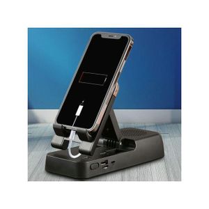 multifunctional collapsible esktop Tablet Phone Holder With Bluetooth Speaker And Power Bank