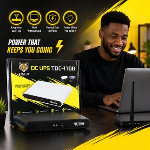 Tiger Intelligent Strong ROUTER POWERBANK Strong Multipurpose Router Power bank mini ups for Router, POE,Wifi Router powerbank & CCTV Mini DC Ups 8800mah Router Power Bank BACKUP POWER FOR CAMERA, WIFI, ROUTER, LAPTOP router powerbank 