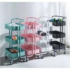 Multipurpose Utility Storage Rack Trolley - 3Tiers