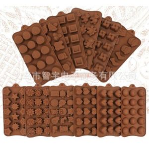 BAKER DEPOT Silicone Bakeware Mold For cake chocolate Jelly Pudding Dessert  Molds 12 Holes With Flower Heart Shape Set of 3