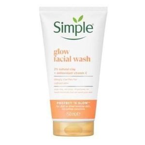 Simple Brand Glow Facial Wash – Vitamin C + Anti-Oxidants – 150ml
