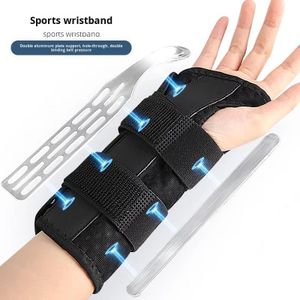Wrist Support Guard With Steel and Fastening Straps