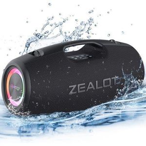 Zealot S78 Bluetooth Speaker, 100W Speaker Boxes, Bluetooth Large With Booming Bass, IPX6 Waterproof, Music Box With Light, Power Bank, Bluetooth 5.2, Outdoor Speaker