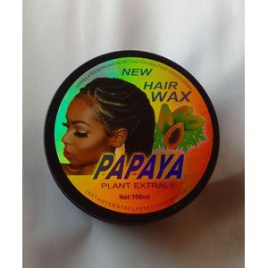 Papaya Hair Wax Edge Control Hair Gel, Black colour, 100ml