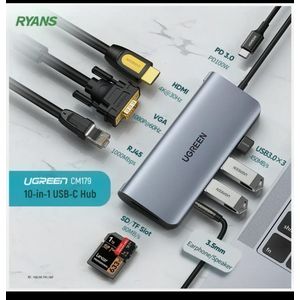 Ugreen 10-in-1 USB-C Multifunction Adapter cm179 