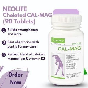 Wellness NEOLIFE Chelated Cal-Mag with Vitamin D3, 90 Tablets, Bone Health Support