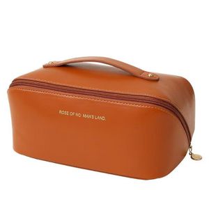 PU Leather Large Capacity Travel Cosmetic Bag Portable