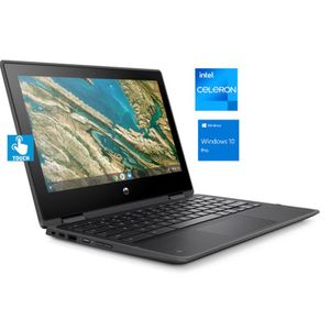 Hp  ProBook 11 X360- TOUCH- 128GB SSD/4GB RAM-Intel CELERON QUAD CORE WIN10 Pro +Mouse &USB Light