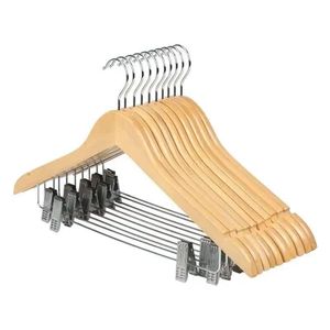 Wooden Hanger-10 Pieces with clips