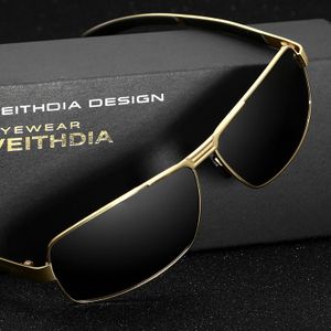 VEITHDIA Sunglasses Polarized Black Colour For Men Alloy Frame