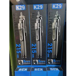 K29 215cm Ultra Long Selfie Stick Tripod With Bluetooth Remote - Extendable Selfie Stick With Tripod Stand, Stable Pan Tilt, One Click Pop-Up