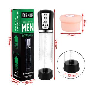 AUTOMATIC ENLARGEMENT MALE PENIS PUMP LONG PENIS SIZE - Male Penis Growth Enlargement Pump, Increase Penis Size Enhancement With Sex Toy Accessories