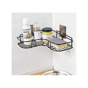Bathroom Wall corner Hanging Shelf Rack Organizer – Wall Mounted Storage Shelf with Hooks, Space Saving Bathroom Organizer for Skincare, Toiletries & Accessories