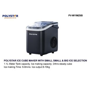 Polystar Ice Cube Maker With Small And Big Bullet Selections.