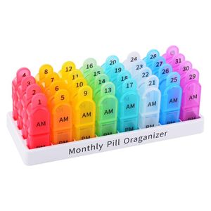 1Pcs 30 Days Monthly Pill Box Holder Medicine Storage Organizer Container Case BPA Free Pillbox Dropshipping&Wholsale